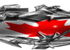 canada flag decal zoomed in view